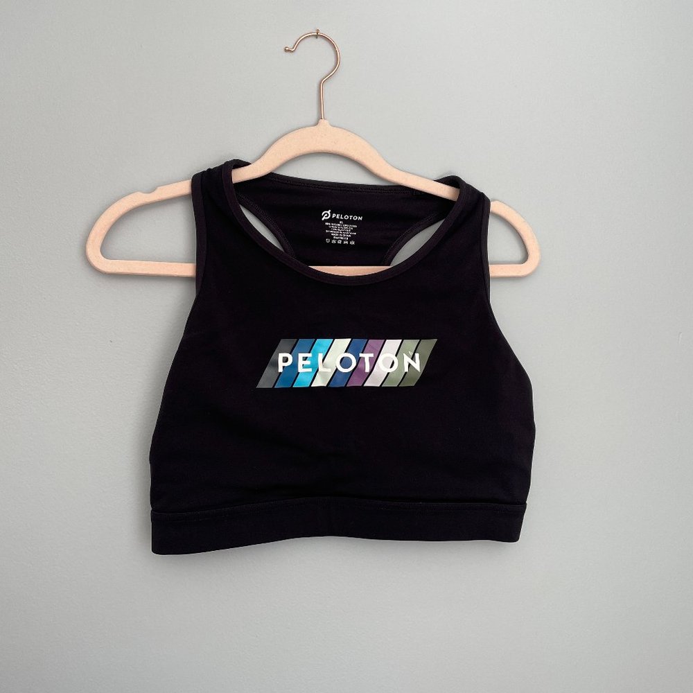 Peloton | Black | Pace | High Neck Sports Bra | SIZE (XL)